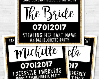 Printable Bachelorette Party Mugshot Jail Signs