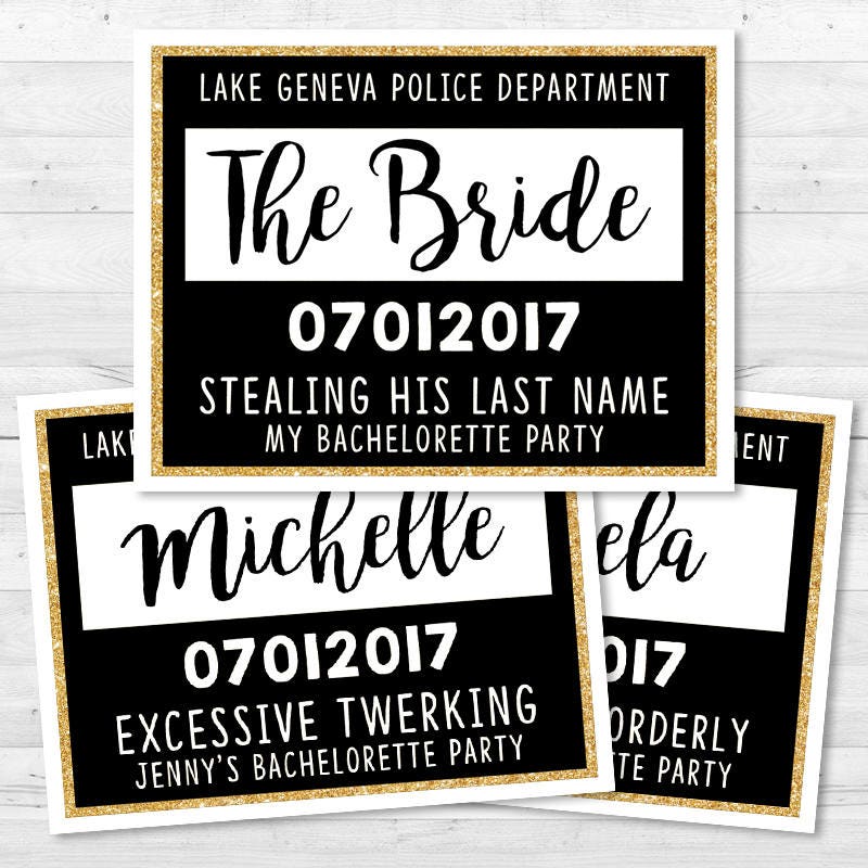 Printable Bachelorette Party Mugshot Jail Signs 0461