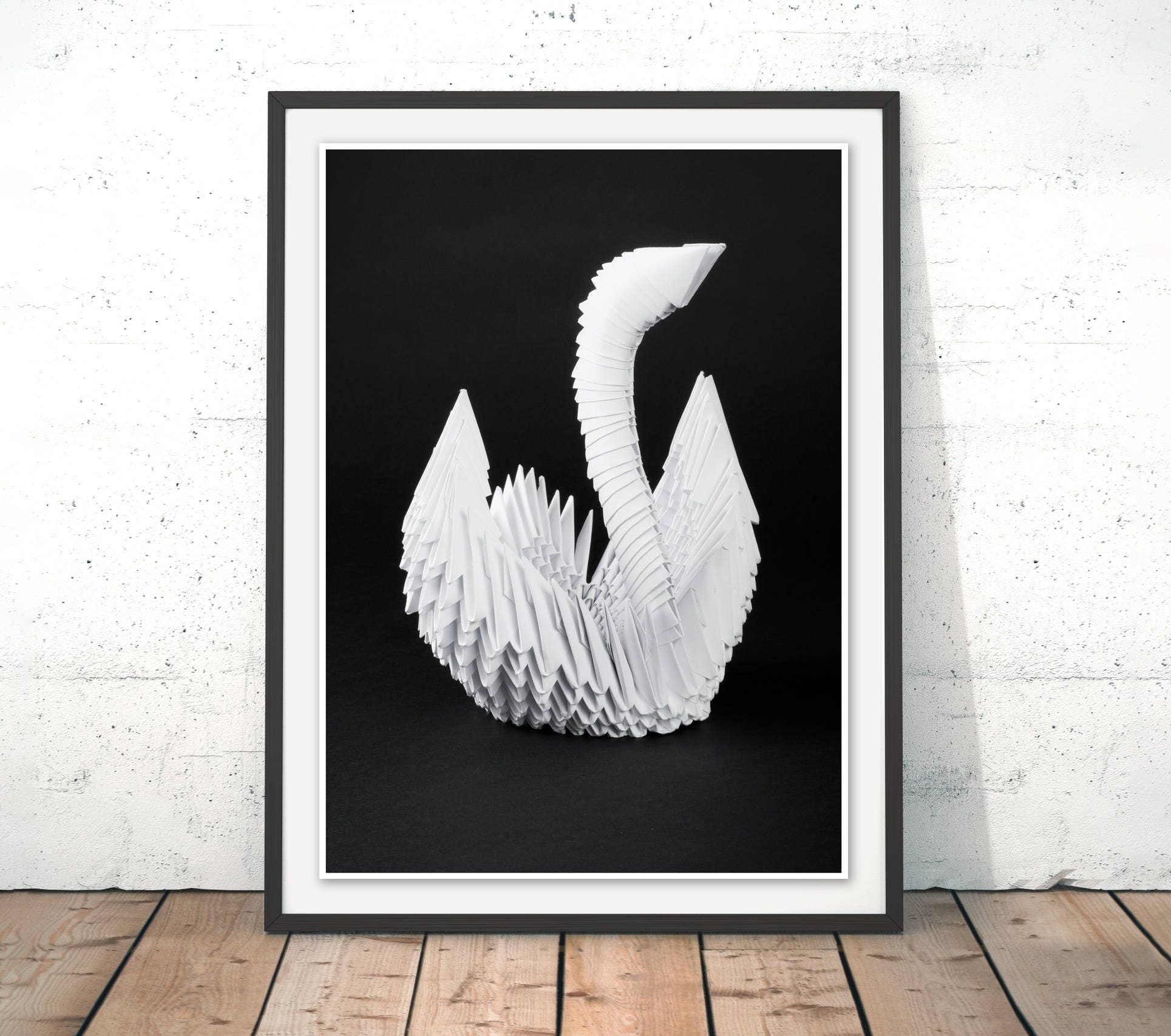 Swan Print Swan Wall Art Swan Lake Art Print Swan Papercraft