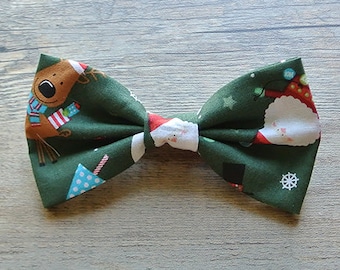 Christmas, Christmas Bow Tie, Santa Claus, Santa Claus Bow, Santa Tie, Red and White, Holiday, Reindeer, Winter