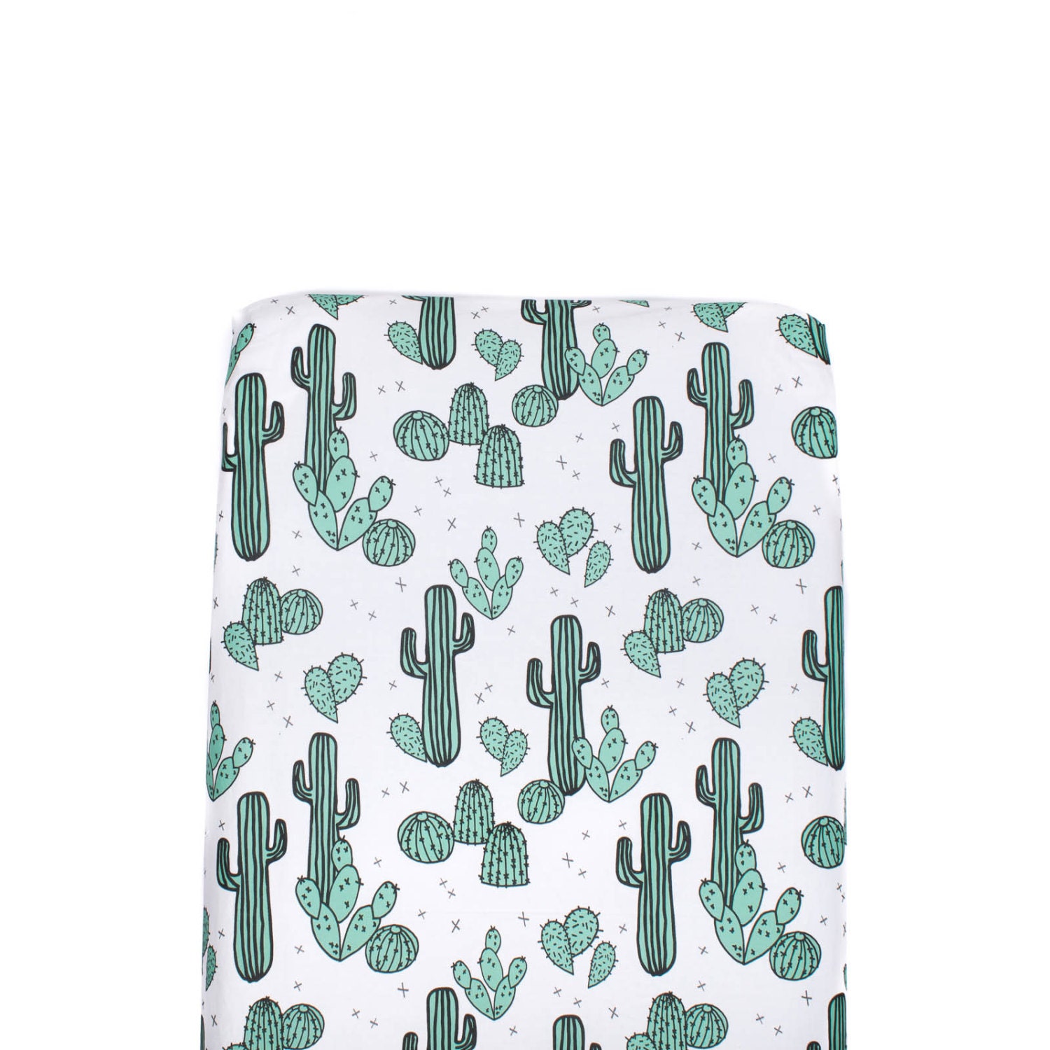 Cactus Changing Pad Cover Organic Changing Pad Cover Jade
