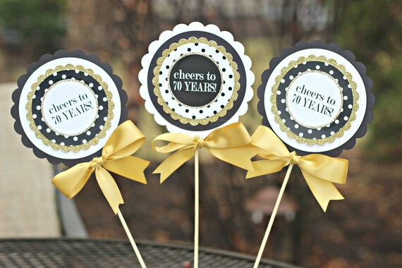 70TH BIRTHDAY CENTERPIECE 70th Birthday Party Decorations