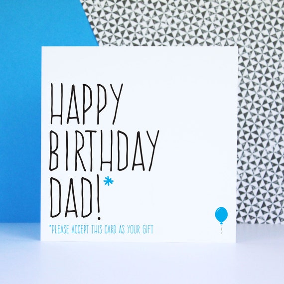 Funny birthday card for dad card for dad Happy birthday Dad