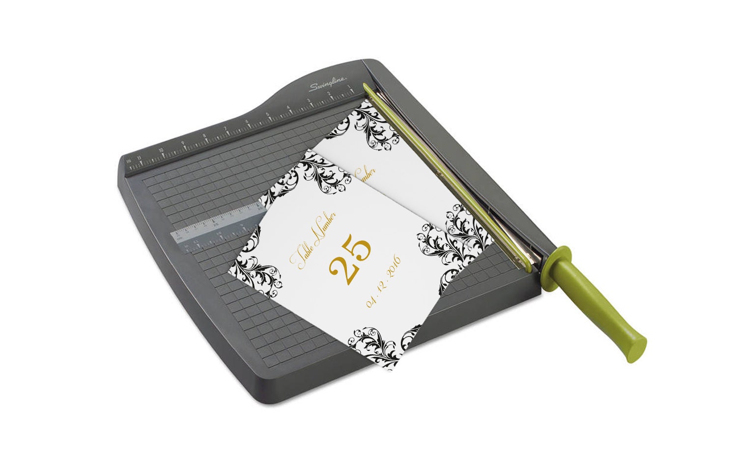 Kraft Paper Wedding Table Numbers Templates Rustic Damask