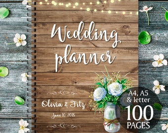 Printable wedding planner, Instant download wedding planner, Rustic wedding planner, Wedding binder, Wedding organiser, Wedding checklist