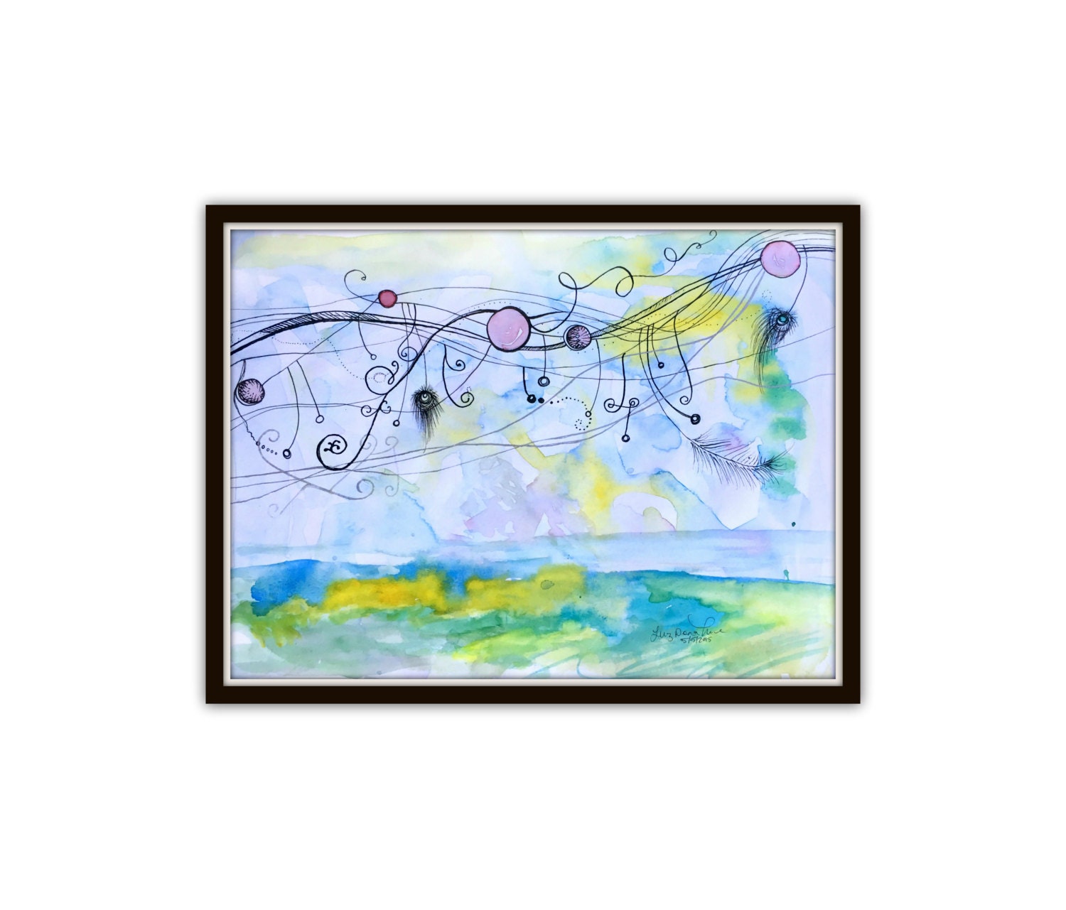 Framed Abstract Art Prints Abstract Landscape Wall Art 9x12