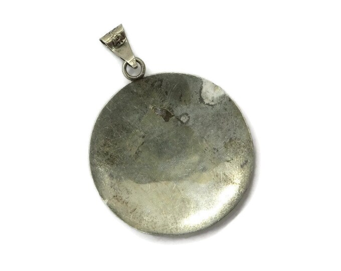 Mexico Vintage Antique Finish Crushed Malachite Saturn Pendant