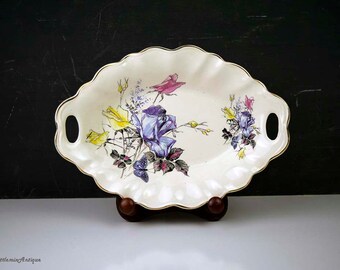 Vintage Old Foley James Kent Ltd Staffordshire Made in England 6473 Duchess Scallop Edge Serving Dish