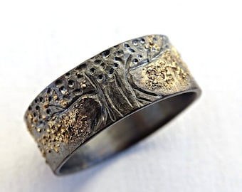 unique tree of life ring black silver 14k gold viking ring yggdrasil ring celtic - Norse Wedding Rings unique tree of life ring black silver 14k gold viking ring yggdrasil ring celtic - Norse Wedding Rings