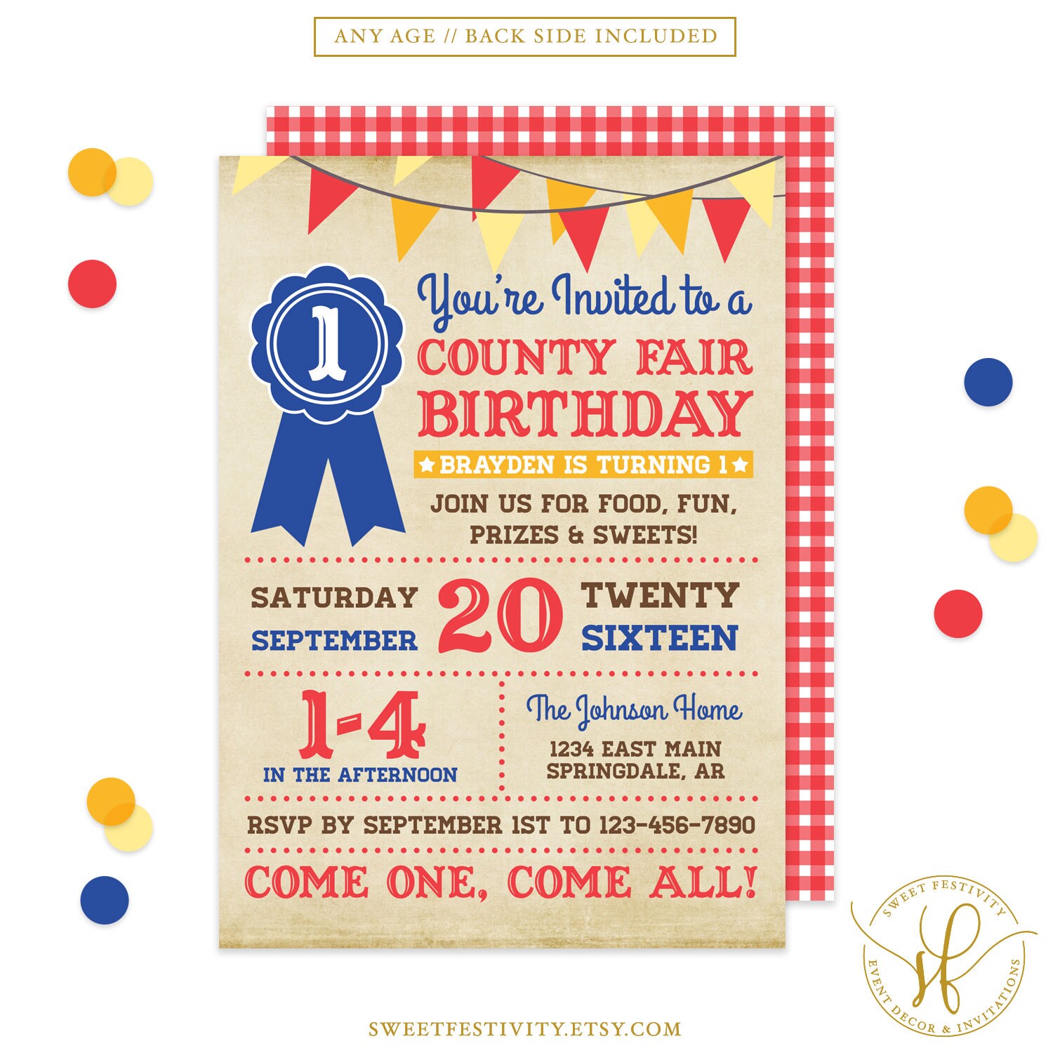 County Fair Invitation County Fair Party Birthday Party