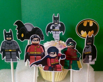 Batman, batman and robin, batman lego, lego, batman party, batman lego cupcake toppers, cupcake toppers