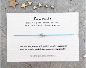 FRIENDS Wish Bracelet Friendship, Best Friends Add a Name & Custom options available
