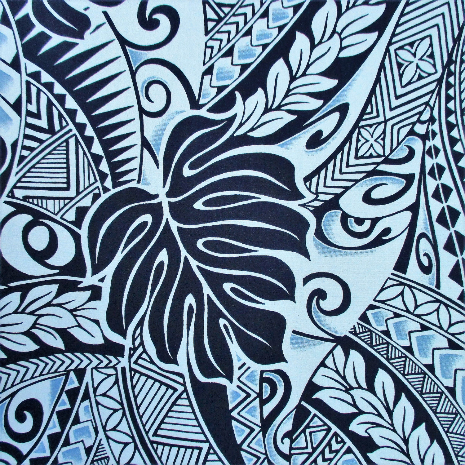 fabric polynesian tattoo tapa designs in blue monstera fabric polynesian tattoo tapa designs in blue monstera