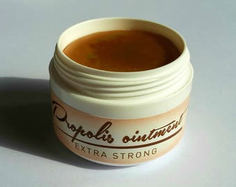 Natural healing Propolis ointment (cream) extra strong, with beeswax, 30 ml. BIO, organic, no parabens.