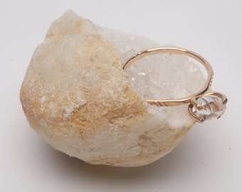 Purify Ring// Herkimer diamond prong set // AAA stones // 14k Gold ring // Healing Stones