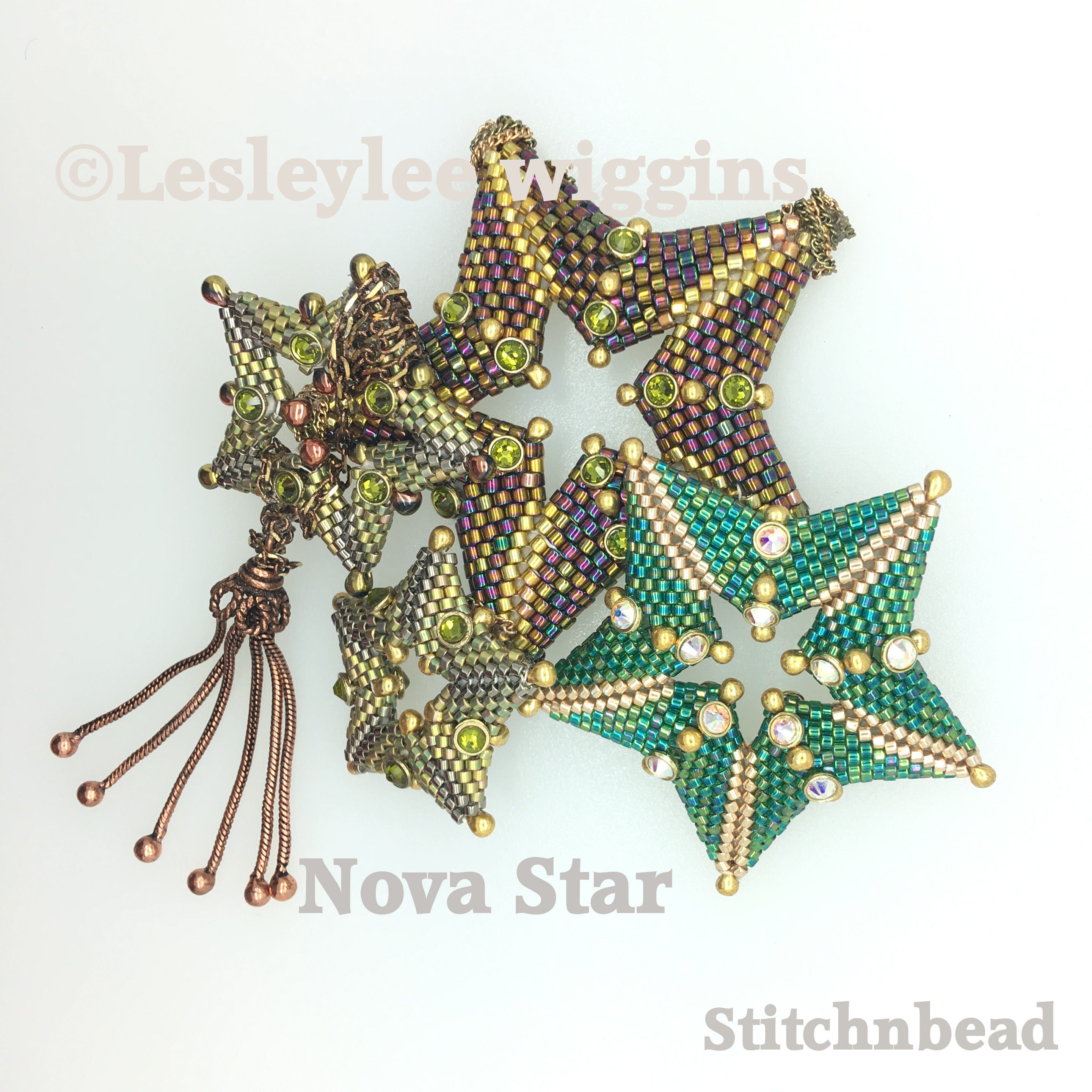 Beading pattern / tutorial. Beaded star. miyuki seed beads.