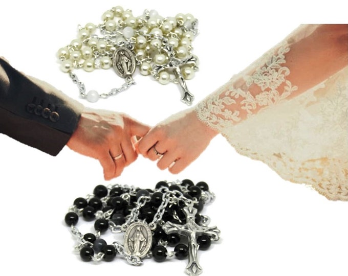 Wedding Rosary Set | Wedding Rosaries | Wedding Set | Religious Necklace | Catholic Wedding | Religious Wedding | Rosary | Wedding Crosses