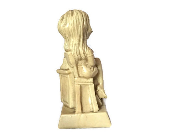 1972 Wallace and Russ Berries Sexy Secretary "I Love My Job - It's Work I Hate" Statue Figurine Toliet Flush,