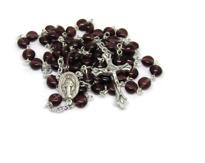 Amethyst Rosary Beads | Amethyst Rosary | Purple Rosary | Confirmation Gift | Baptism Gift | Catholic Wedding Gift | Religious Gift | Rosary