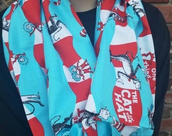 Cat in the Hat Thing 1 and Thing 2 dr. Seuss scarf