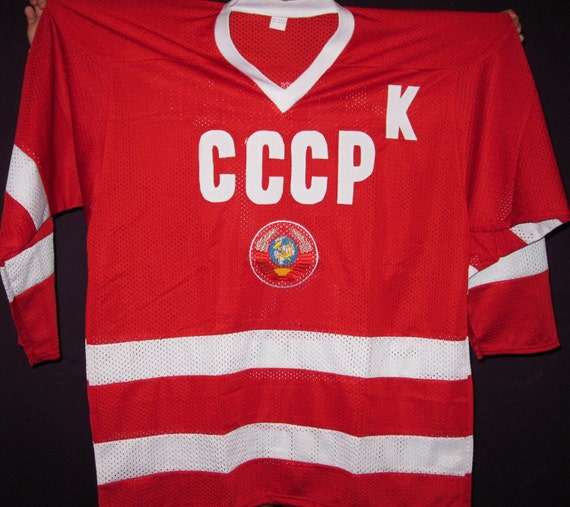 Cccp Hockey Jersey Clerks | Early 1980s Russian National CCCP Game Worn ...