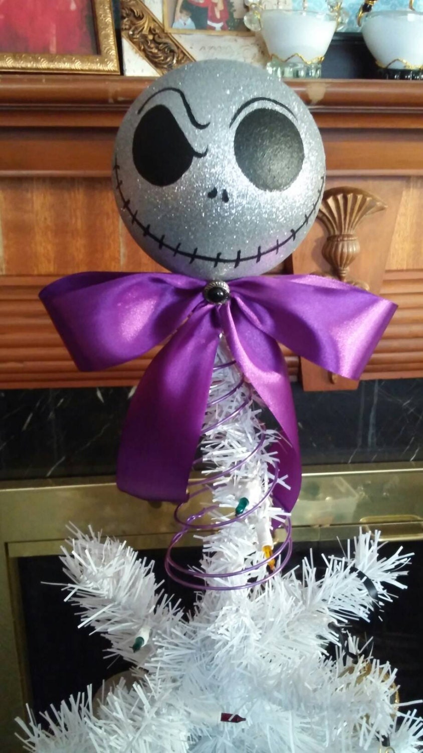 Nightmare before Christmas tree topper Jack white head tree