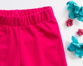 Baby girl leggings, hipster girl leggings, pink baby clothes, toddler girl leggings, baby girl clothes, baby gift, baby solid color pants,