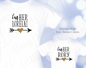 Gilmore Girls Tees, Tshirts, Gilmore Girls Shirts, I'm her Lorelai, I'm Her Rory, Mommy and Me Shirts, Gilmore Girls Gift