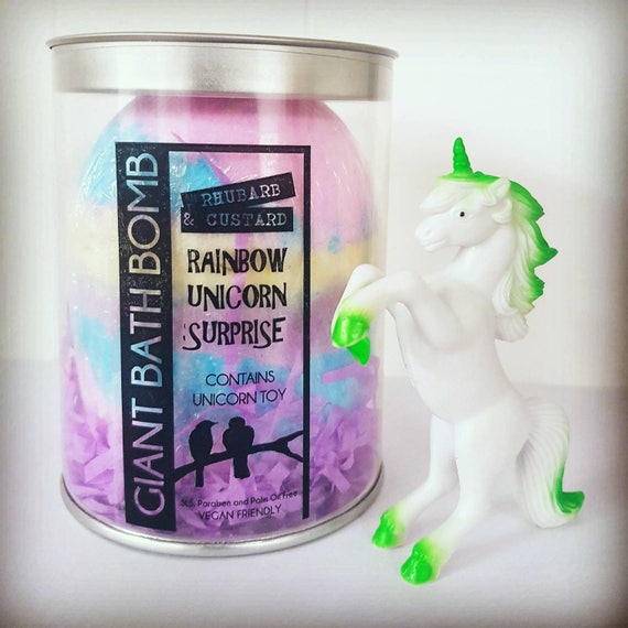 Giant unicorn bath bomb