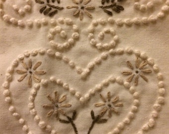 Hand Embroidered Vintage Guest Towels - Set of 2