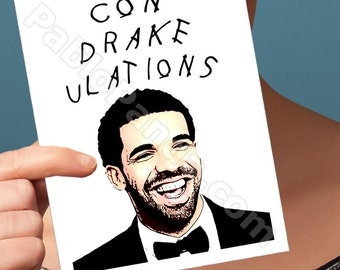 Congratulations Card | Drake Card | Handmade Greeting Husband Gift For Mom Paper Goods Cute Gifts For Boyfriend Drizzy Funny Greeting Card