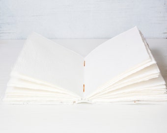 6x9" page block, handmade paper page, book block, handbound book, fine art paper, textured paper, plain paper, journal pages, blank journal