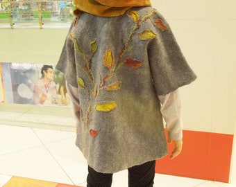 Felted coat | wool coat | felt spring coat for girls | spring coat | spring fashion | wool jacket | princess coat