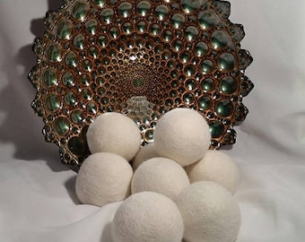 SALE!!!!! Wool Dryer Balls, 6 -Pack XL 100% Pure Organic Wool, Laundry dryer balls, Reusable, Reduces Drying Time, Natural Fabric Softener