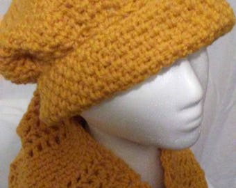 Gold Hat and Scarf