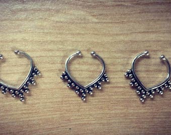 50% off ~ Silver Fake Septum Ring // A //