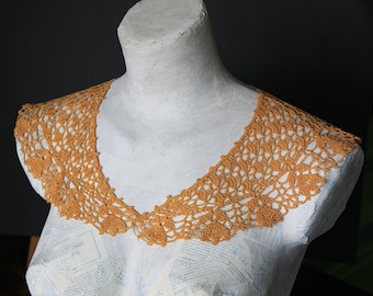 yellow Lace collar crochet knitting