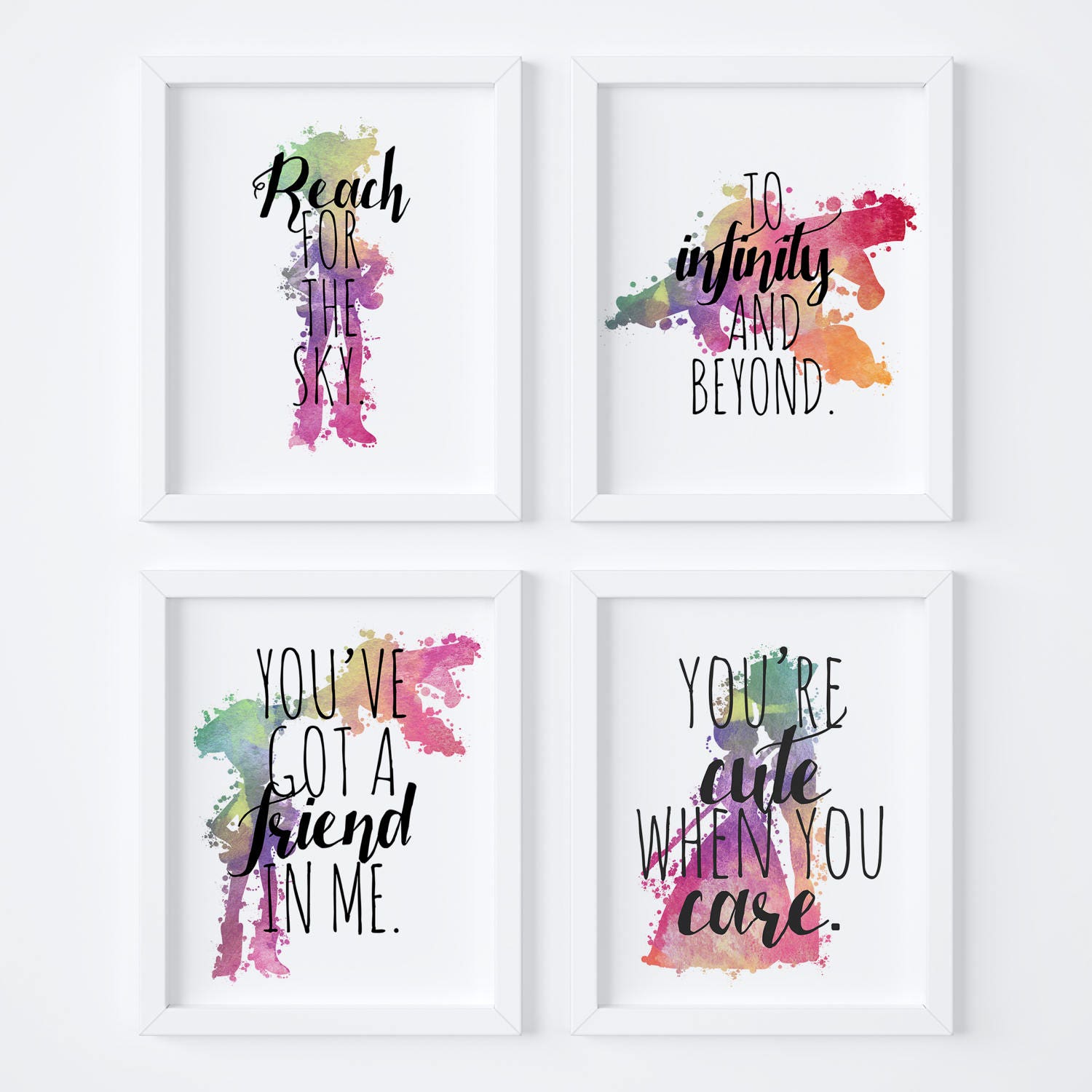 Four Toy Story Quotes Toy Story Print Bopeep Woody Buzz