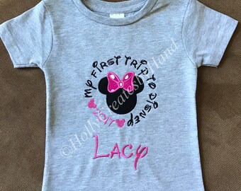 Embrodered My First Disney Trip Shirt