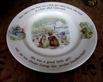 Beatrix Potter Plate, Mrs Tiggy Winkle, Hedgehog Gift, Wedgwood, F Warne And Co, Vintage Beatrix Potter, Mrs Tiggywinkle, Lake District