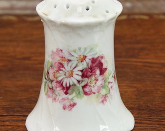 Antique Hat Pin Holder ~ Pink & White Flowers ~ Embossed Victorian Designs ~ Circa Early 1900's ~ Nice Shabby Chic Piece!