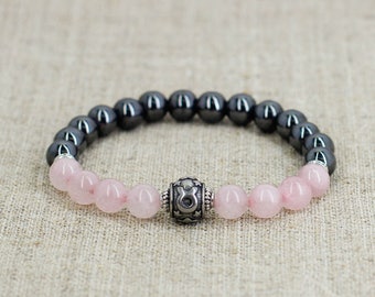 Unique gift-for-mom Personalized gift-for-women gift Rose quartz bracelet Taurus bracelet Zodiac jewelry Taurus jewelry Horoscope jewelry