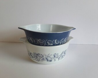 Vintage Pyrex Colonial Mist Casserole Dishes #471 #472