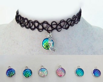 mermaid choker etsy mermaid choker etsy