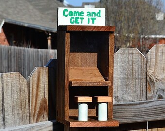 Cedar Bird / Squirrel Feeder Bar - Saloon - Cafe