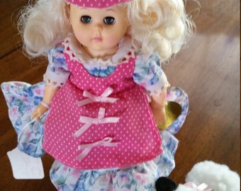 Reduced 1980's Vogue Ginny Doll Dakin Mary Had A Little Lamb Outfit With Lamb