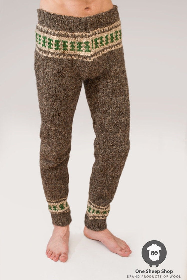 Woolen trousers Wool pants Warm woolen pants by OneSheepShop
