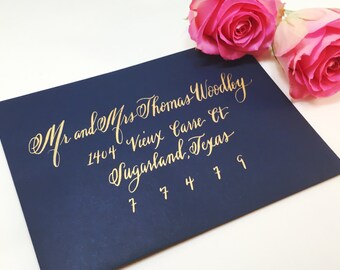 Wedding Calligraphy Envelope Addressing/Save the date/Envelope Addressing/Hand Lettering/ Custom Wedding Address "Jacqueline" Style