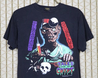 Tales from the Crypt, horror movie t-shirt, vintage rare, black tee shirt, Halloween, Crypt Keeper, monster zombie mummy, original OG, rare