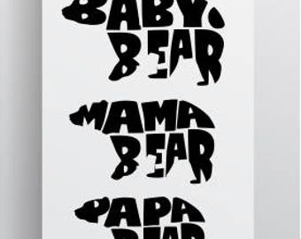 Papa bear decal | Etsy